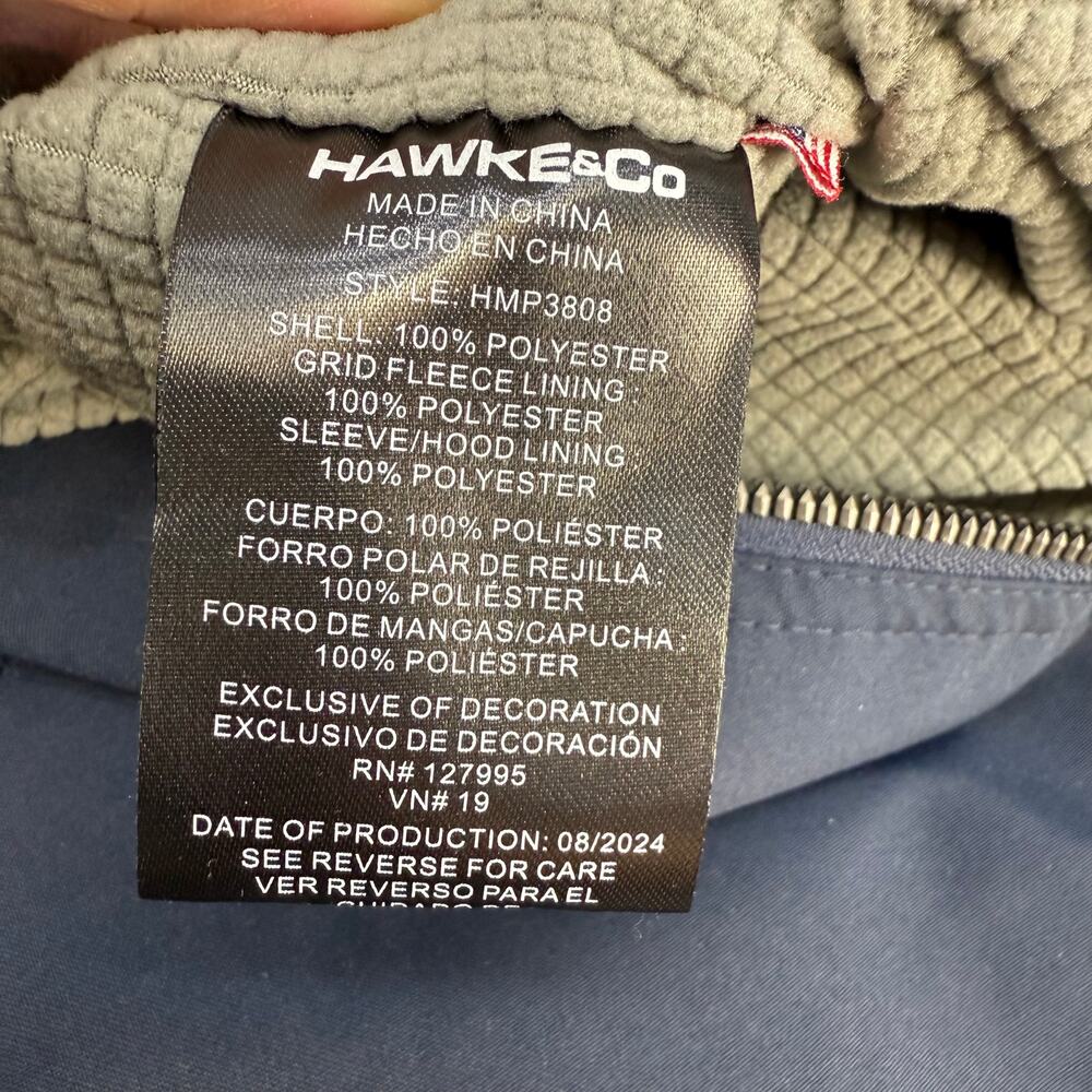 NWT Hawke & Co Outfitter Performance Jacket Men's XL Blue Grey Fleece Lined - Picture 10 of 12